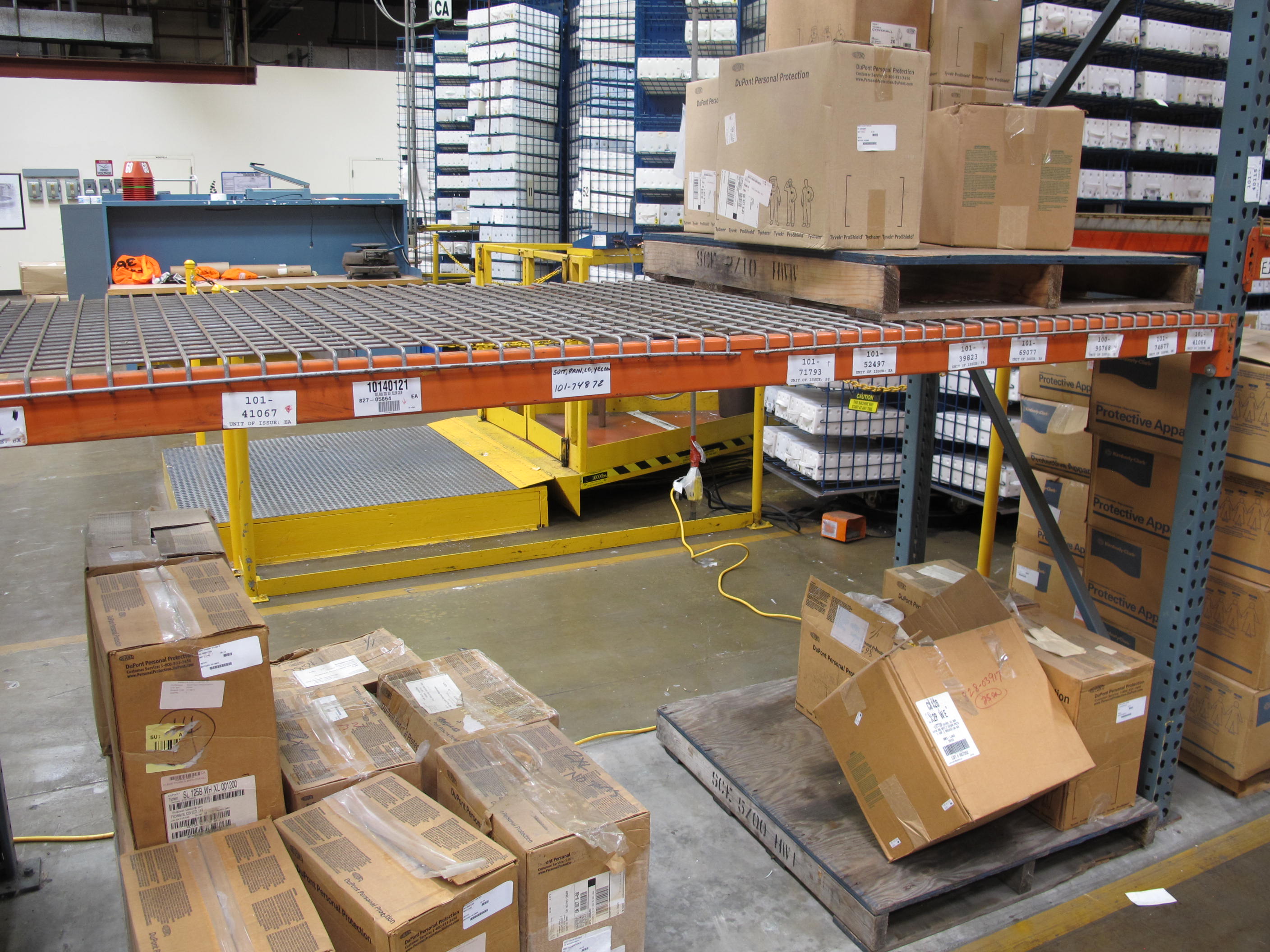 LOT TO INCLUDE: (7 CASES) COVERALLS, X-LARGE SIZE, TYCHEM SL MATERIAL, WHITE COLOR. COVERALL, COLLAR, ELASTIC WRISTS, ELASTIC ANKLES, FRONT ZIPPER CLOSURE, STORM FLAP OVER ZIPPER 12/CASE, (36) "COVERALL, XXL SIZE, HAZARDOUS MATERIAL/CHEMICAL PROTECTION KIND, SARANEX-LAMINATED TYVEK WITH NSR SEALED SEAMS MATERIAL, WHITE COLOR. ZIPPERED FRONT, ATTACHED HOOD AND BOOTS, AND ELASTIC WRISTS, NOT INCINERABLE, (100) COVERALL, LARGE SIZE, DISPOSABLE KIND, POLYPROPYLENE MATERIAL, BLUE COLOR. ZIPPER FRONT WITH OPEN SLEEVES AND ANKLES. 25 PER CASE. . LOADING & HANDLING FEE $15-4217